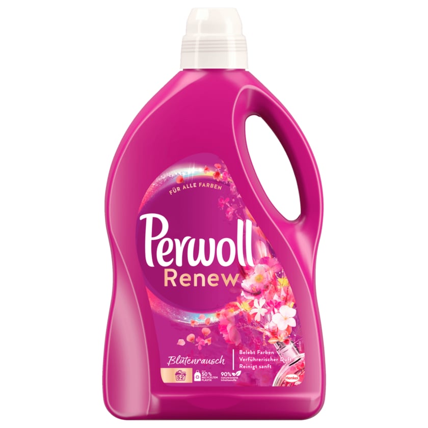 Perwoll Colorwaschmittel Flüssig Renew Blütenrausch 2,86l, 52WL